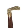 Gehstock aus Messing mit Golfkeilgriff