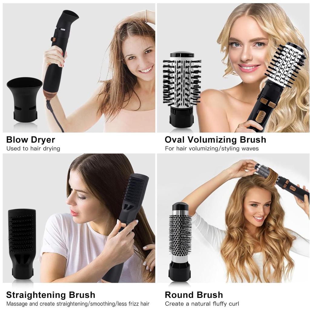 Cross-border Multi-functional Electric Hair Styler: Hot Air Dryer, Curl, Straighten & Blow Comb Set
