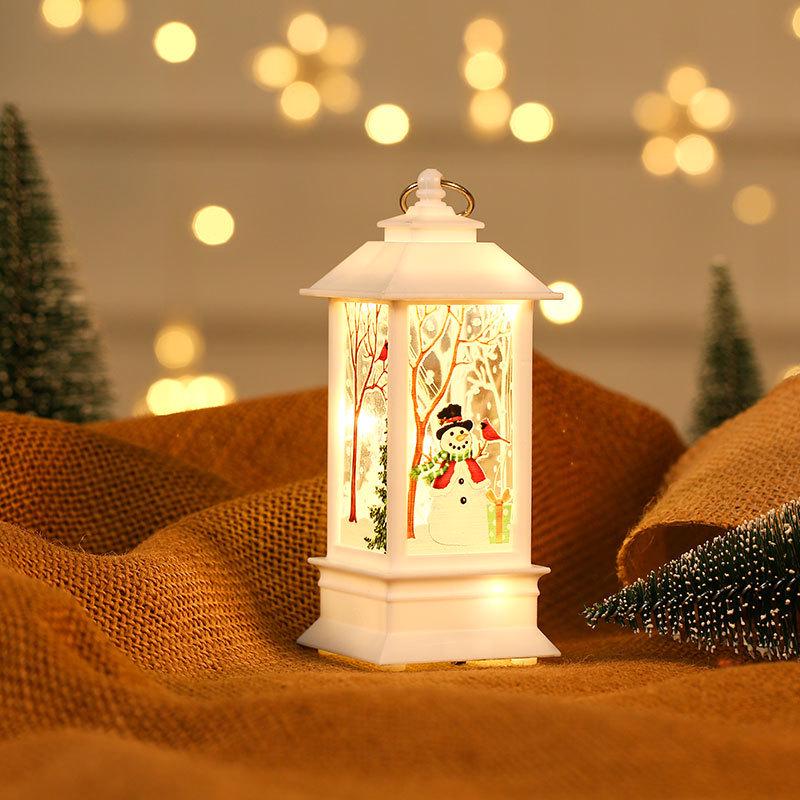 LED Small Luminous Christmas Oil Lamp Ornament - Old Man Design for Children's Gifts & Party Decorations