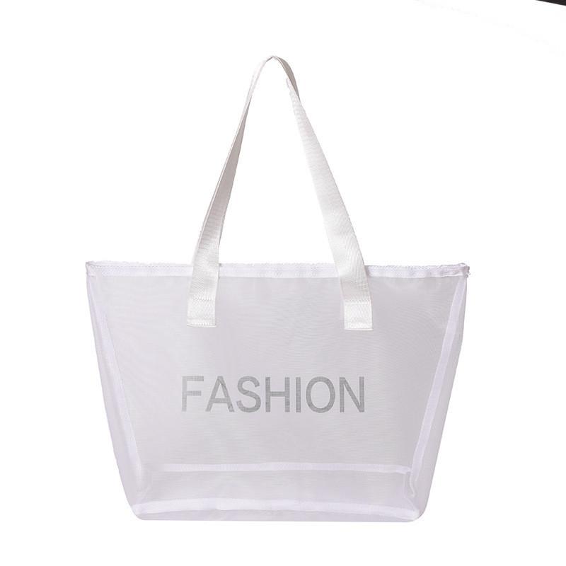 Chic Large Capacity Mesh Tote Bag For Women Trendy Street Fashion Handbag