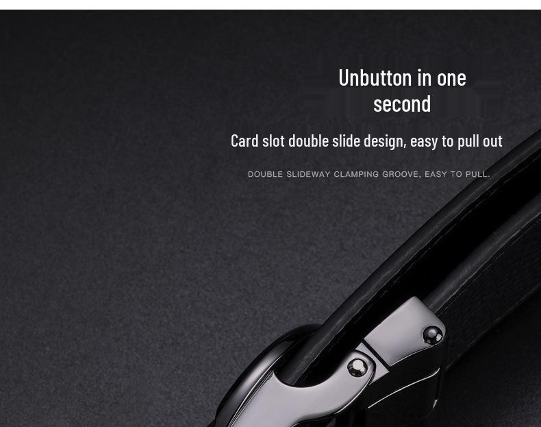 Paul Messier Herren Ledergürtel mit automatischer Doppel-G-Schnalle - Stilvoll & Vielseitig