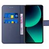 Hülle - E.F.CONNECTION - für Xiaomi 13T/13T Pro - Marineblau - PU-Leder - Vollständiger Schutz - Verstellbarer Ständer