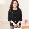 Cardigan Pull en Maille Lâche 100% Laine Pure pour Femme Caiyang CYLD781
