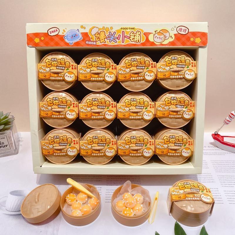Portable Steamer Bun  Toy Slow Rising Soft Simulation Food Mochi Stress Relief Toy for Travel Office Use