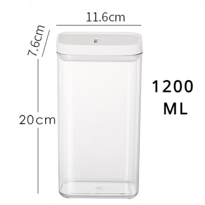 Moisture-Proof and Insect-Proof Transparent Air-Tight Food-Grade Plastic Storage Canister for Snacks,Grains,Coffee Beans Storage