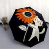 1PC Kitten "Flower" Automatic Folding Umbrella Automatic Open/Close, Automatic Folding, 8-Rib Durable Frame, Portable Travel Umbrella 733