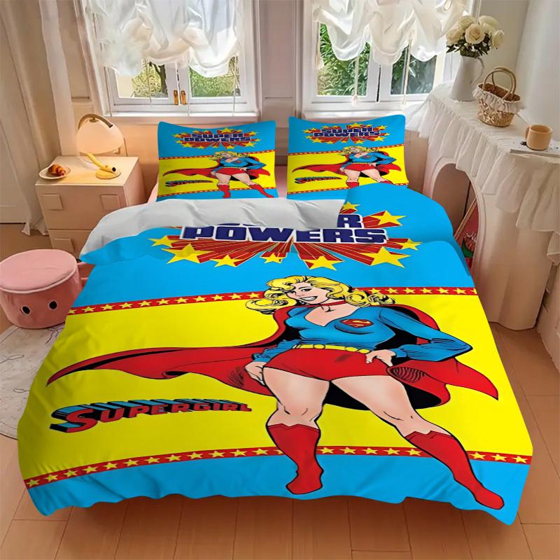 3pcs Super Powers Duvet Cover Set (1 Duvet Cover + 2 Pillowcases, No Core) - Comfortable, And Breathable Bedroom Decoration yy251104067