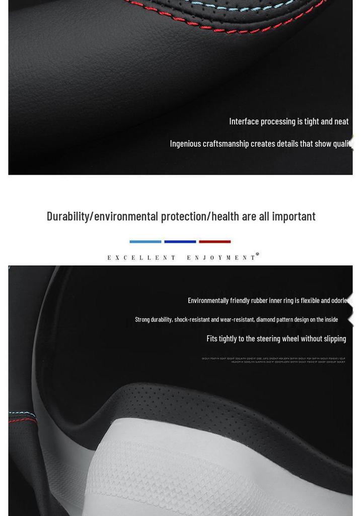 Baojun Genuine Leather Universal Steering Wheel Cover - Ultra-Thin, All-Season (Models: 510, 730, 560, 630, 310W, 530).