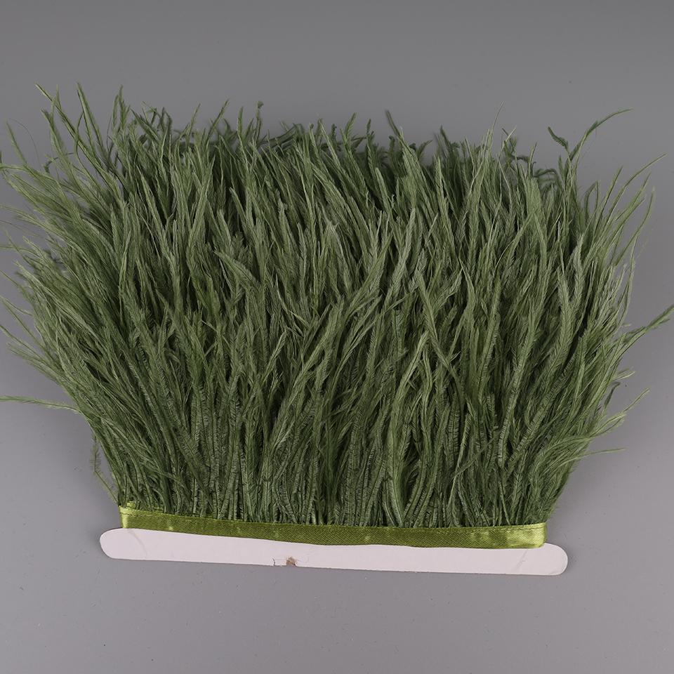 Ostrich Feathers Fringe 2M 55colors Selected Clothing Sewing Crafts Dress with Fluffy Feather Ribbon