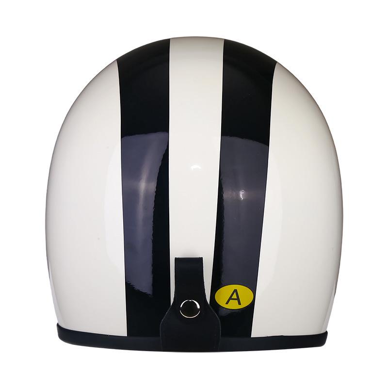Retro Fiberglass Full-Face Motorcycle Helmet for Cruisers & Scooters - Unisex Design