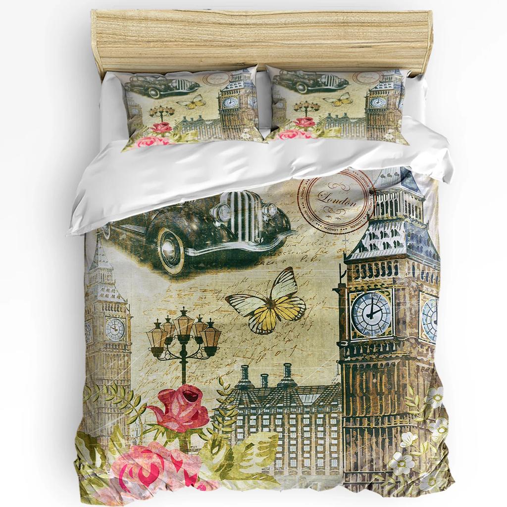 London Bedding Set Famous Telephone Booth and the Big Ben I 3pcs Duvet Cover Set Bed Set Quilt Cover Pillow Case Comforter Cover
