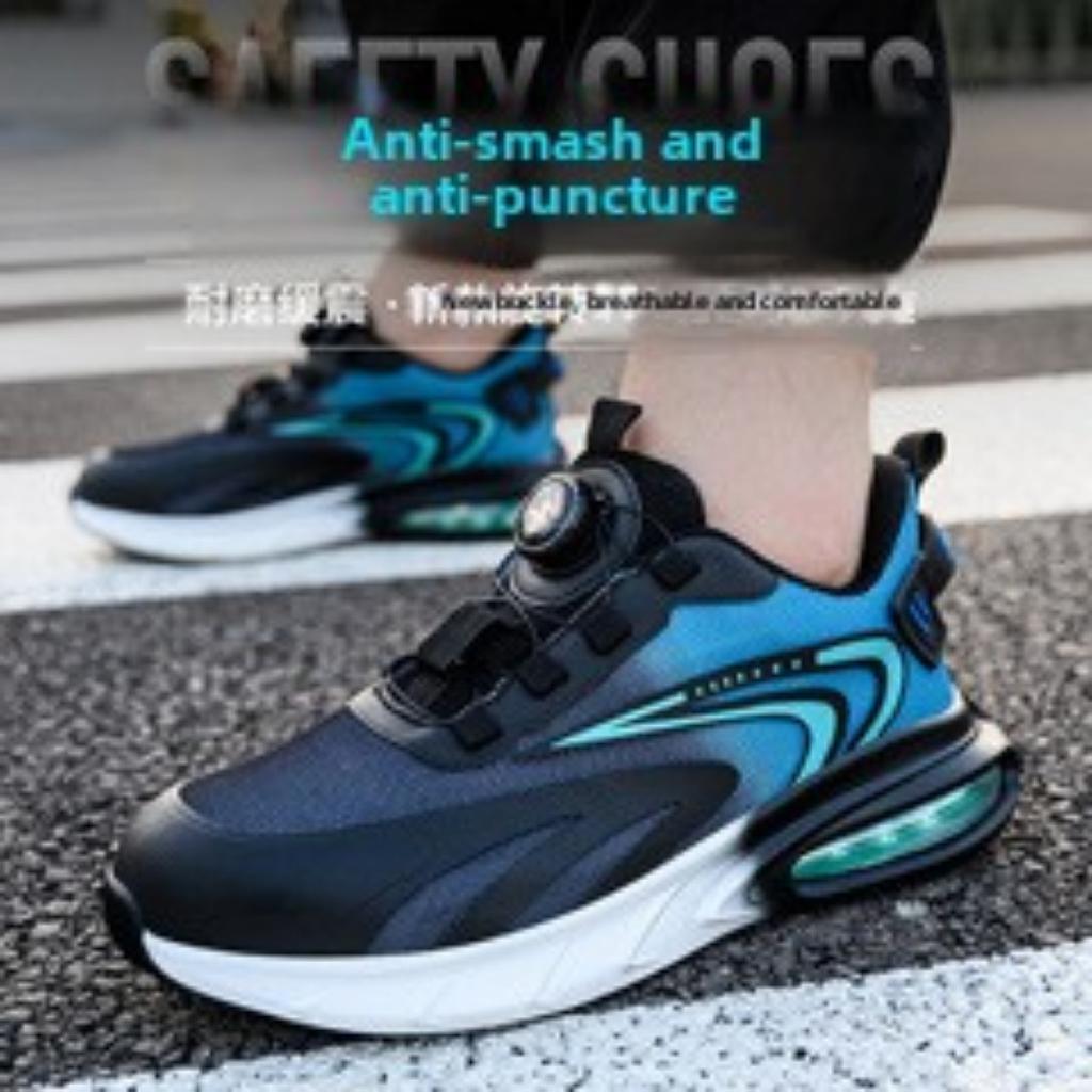 Schwarze Arbeitsschuhe, Herren Anti-Quetsch Anti-Durchstich, Rutschfest Geruchsneutral Arbeitsschutzschuhe, Sicherheitsschutz Anti-Quetsch Herrenschuhe