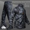 Men's Tactical Camouflage Workwear Set: Durable, Wear-Resistant Outdoor Uniform for Spring and Autumn.