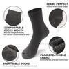 10 Paar Herrensocken aus Bambusfaser, lang, schwarz, Business, weich, atmungsaktiv, neue hochwertige Herbstsocken für Männer, Übergröße EU 38–48