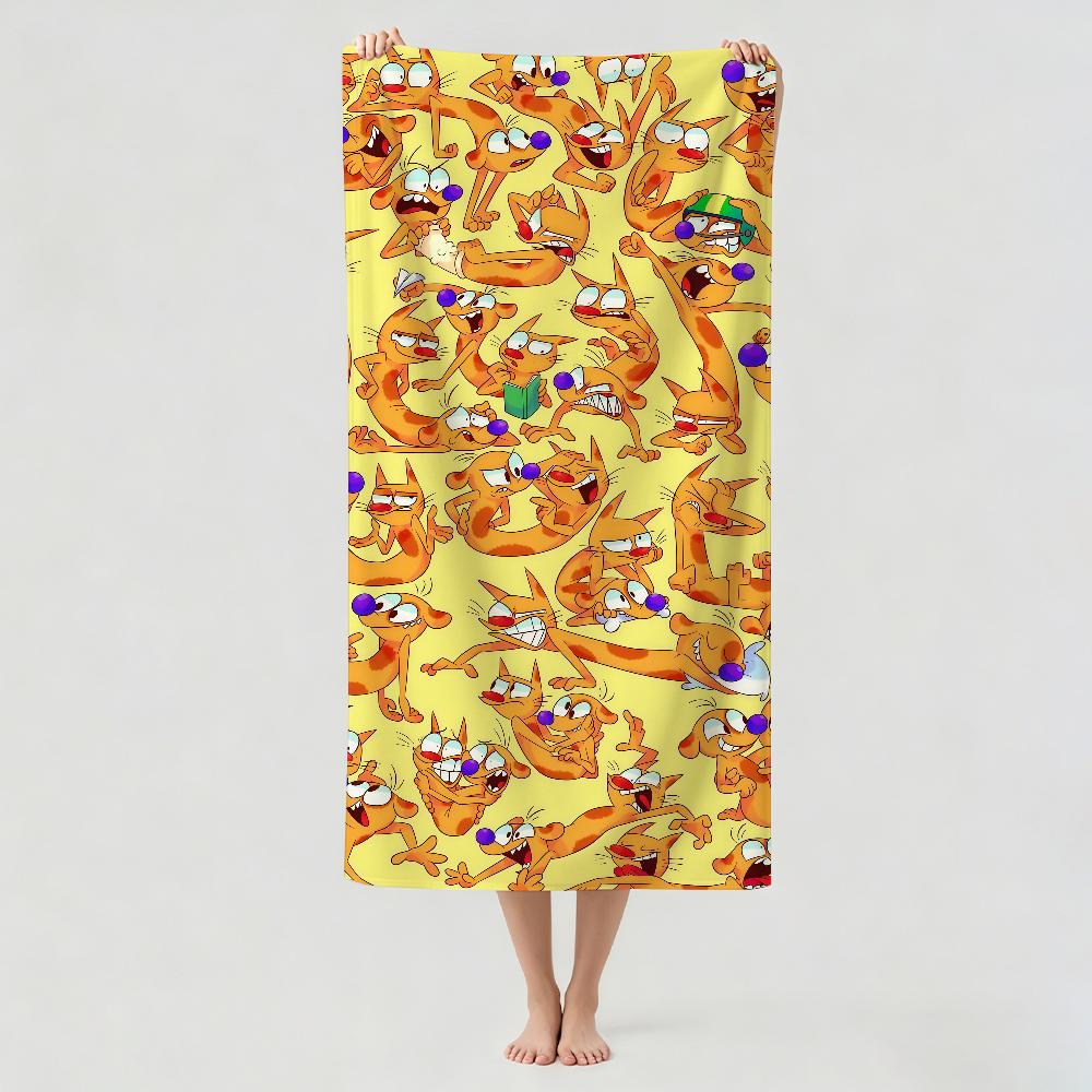 Cartoon cute C-Cat D-Dog Towel Drying Bath Towel Applicable To Light Swimming Camping Yoga Beach Out