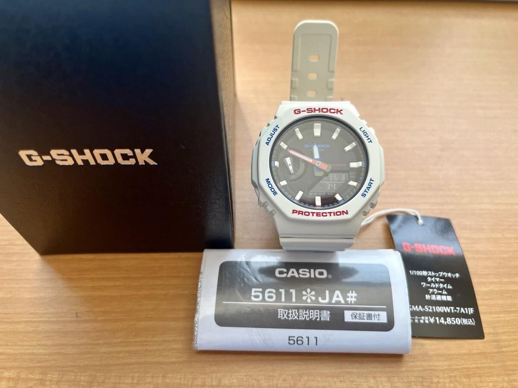 CASIO Tricolor G-SHOCK GMA-S2100WT-7A1JF Red/Blue/White Mid-Size