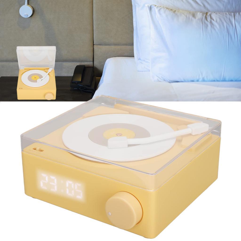 X11 Portable Retro Record Player with Built-in Receiver, 360-Degree Stereo HiFi Sound, 3 Playback Modes, and Mobile Phone Connectivity (Yellow)