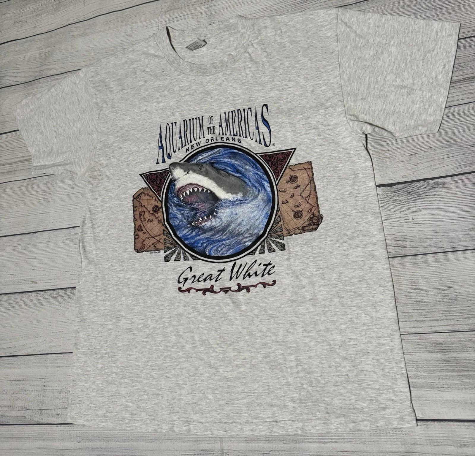 Vintage San Segal Shark Aquarium Of The Americas T Shirt Size XL New Orleans L