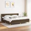 3130300 vidaXL Divan Bed with Mattress Dark Brown 200x200 Cm