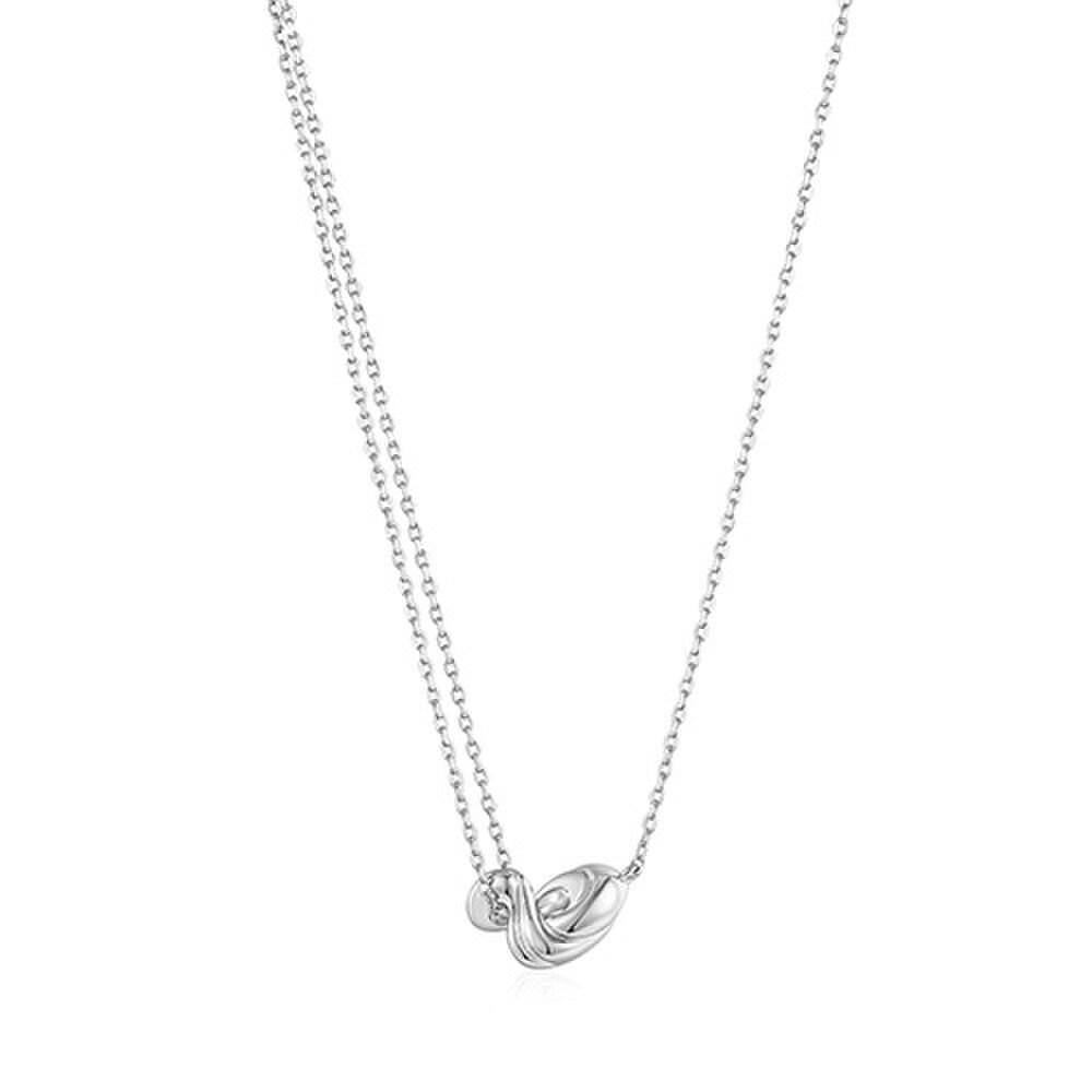 

[Worn by Karina, Renjun, and Dahyun] Twisted Wave Mini 925 Silver Long Necklace N050-03H