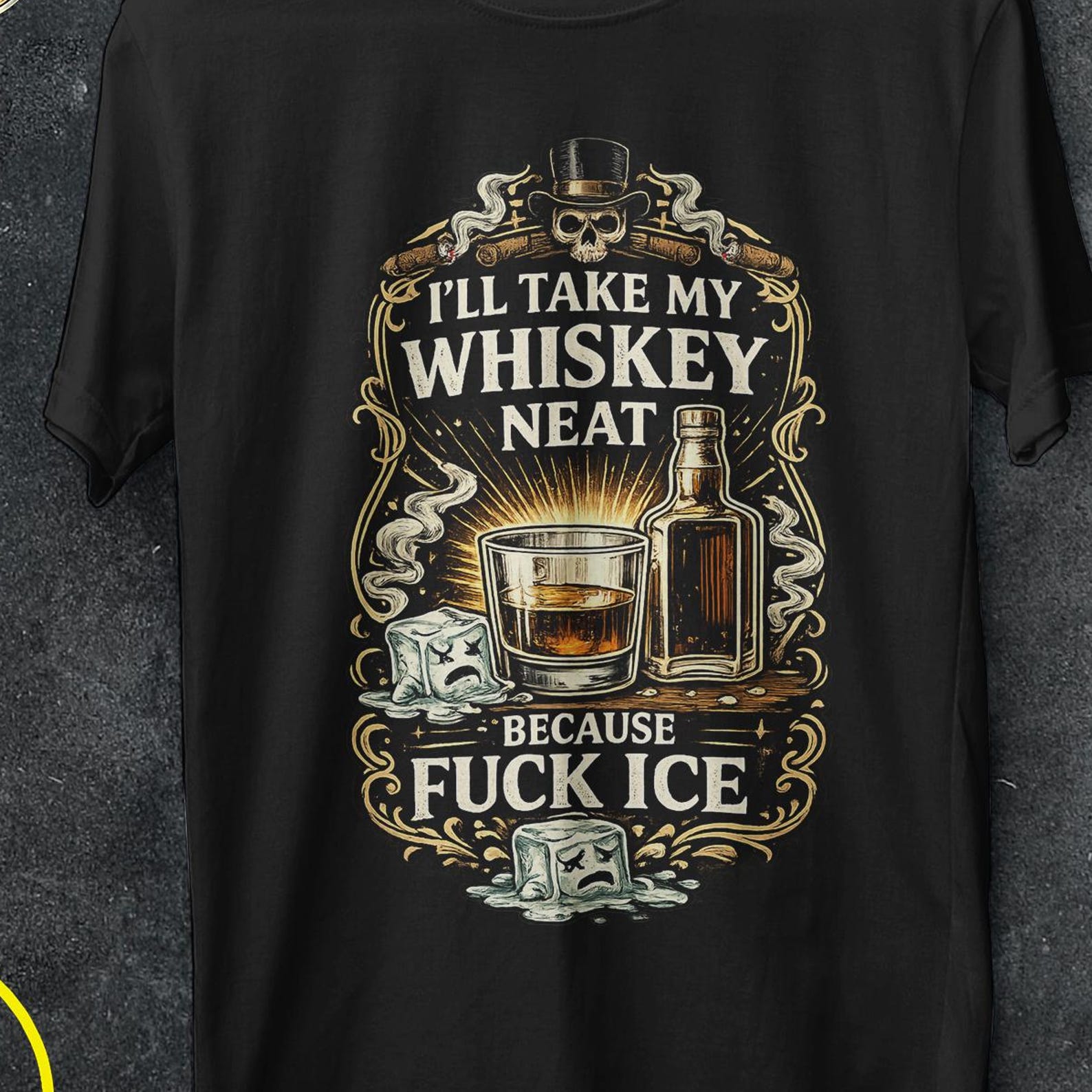Whiskey Neat FCK ICE, Pro-Immigrant shirt, gift for him, Drink my whiskey neat, anti ice, Abolish Ice, pro Immigrant shirt, leftist shirt L