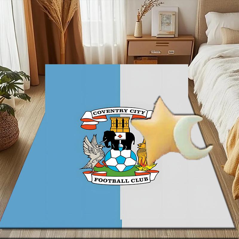 Coven-try Football Club Crest Printed Office Carpet Chair Cushion Entryway Rug, Rugs for Living Room, Bedroom Christmas gifts