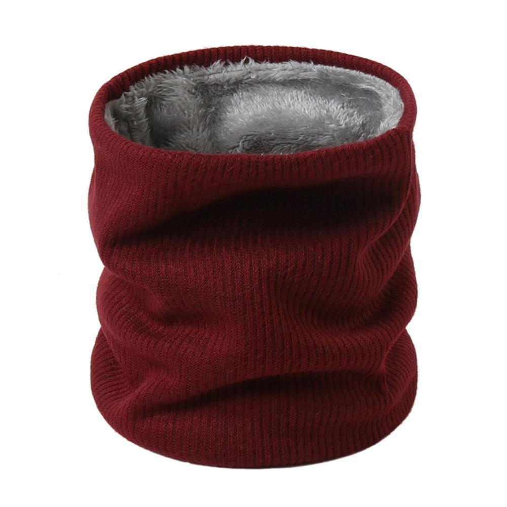 Breathable Neck Warmer Solid Thick Neck Scarves New Plush Snood  Winter