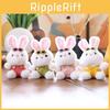 Clothes Wear Bunny Animal Plush Keychain Toy Stuffed Doll Backpack Pendants
