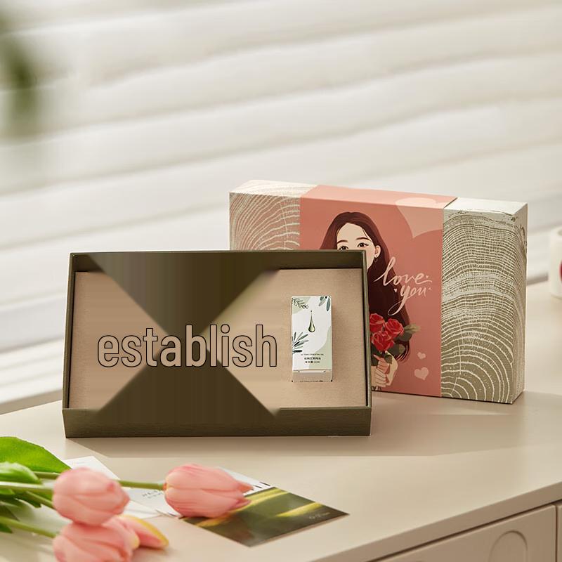 Подарочный набор: Гребень для массажа меридианов из зеленого сандала