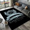 3D SPN Supernatural Zeichen Dean Sam Teppich für Wohnzimmer Schlafzimmer Zuhause Sofadekoration, Kinder Spielbereich Teppich Rutschfeste Bodenmatte