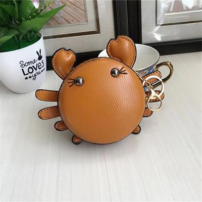Bolsa pequena fofa 2025 novo desenho animado japonês pequeno caranguejo porta-moedas ins chaveiro de mão moderno bolsa redonda pequena