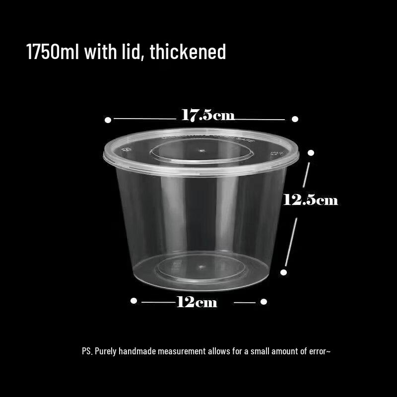 Disposable Round Plastic Food Container Set with Lids