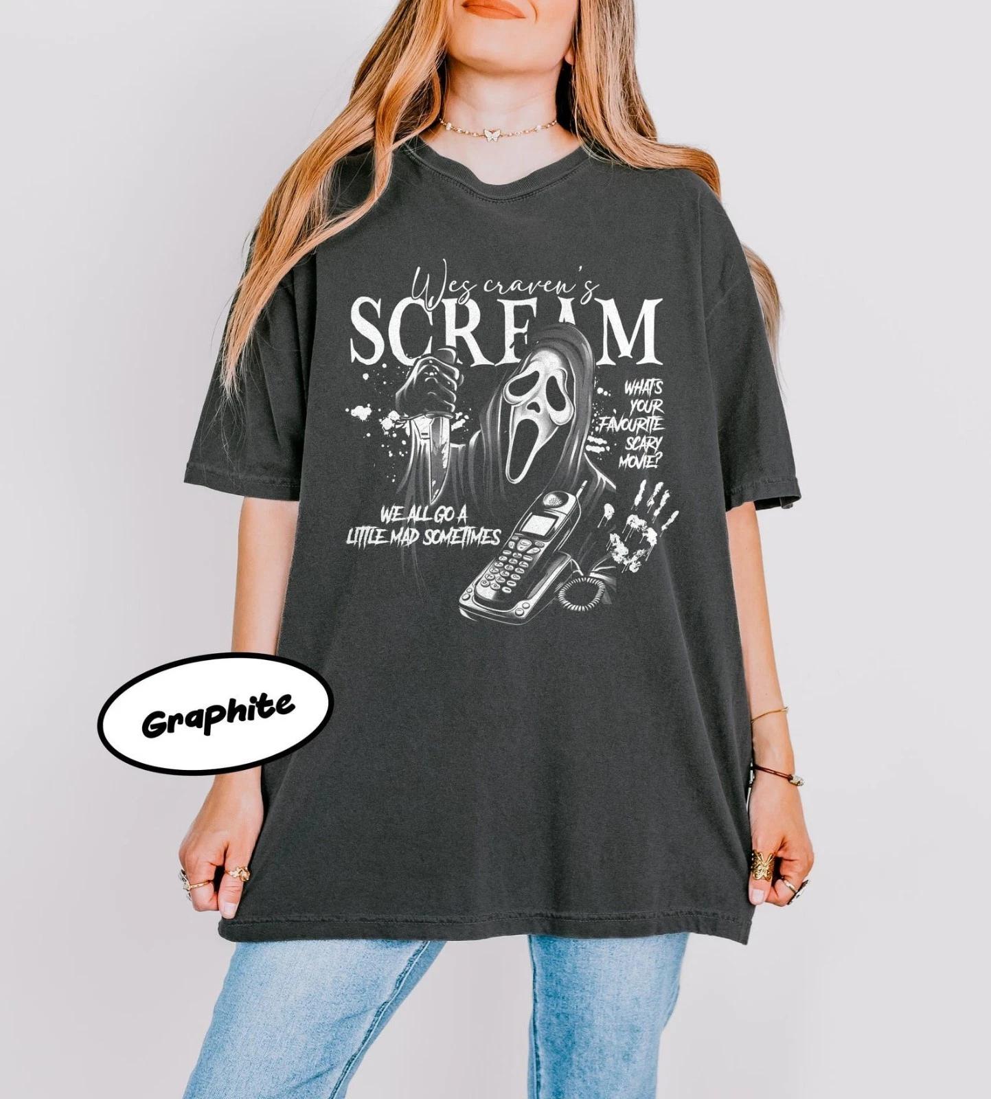 Vintage Ghostface Halloween Shirt, Scream Movie Shirt, Horror Movie Unisex Shirt 3XL