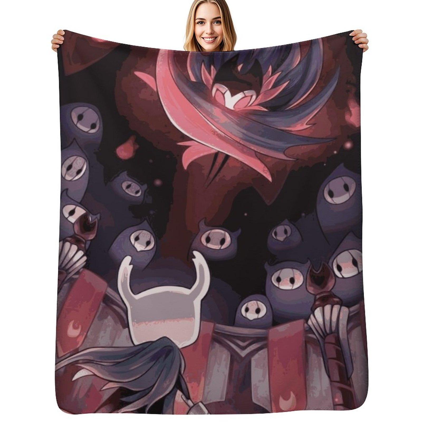 

Hollow Knight The Knight Facing Master Grimm Throw Blanket Soft Sherpa Fleece Warm Blanket for Winter 102x76cm(40x30in)
