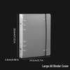 Frosted A6 PP Loose-Leaf Folder: Six-Hole Transparent Document Holder & Planner