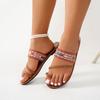 Women Sandals Summer New Casual Flip Flops Greek Style Boho Flat Shoes Breathable Comfortable Beach Slippers Women Slides Women