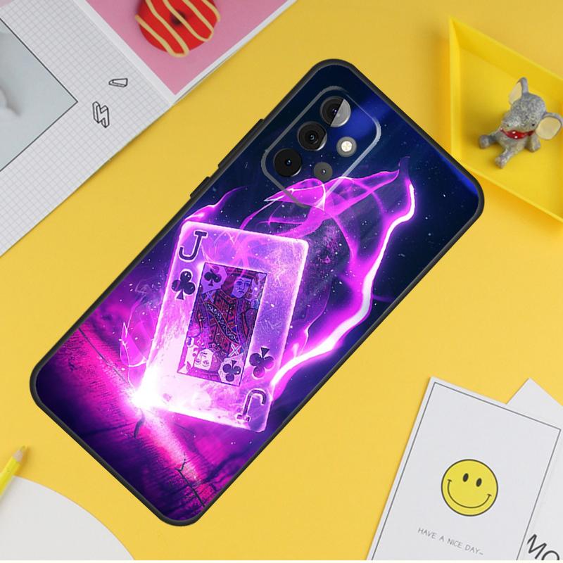Poker Playing Card Case For Samsung Galaxy A15 A17 A54 A34 A14 A13 A23 A33 A53 A52 A32 A12 A56 A36 A16 A35 A55