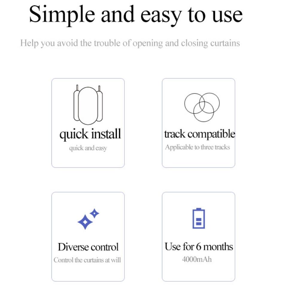 WiFi Curtain Robot, Smart Home Curtain Assistant, Remote-controlled Automatic Smart Electric Curtain Motor