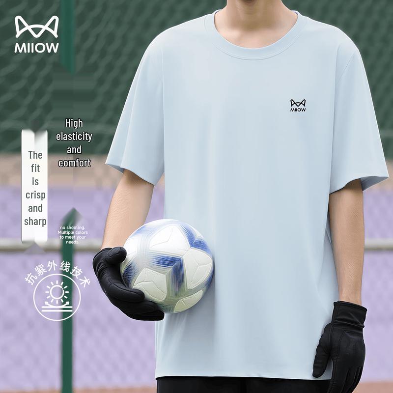 

MiiOW Men s Quick-Dry Ice Silk Short Sleeve T-Shirt XL