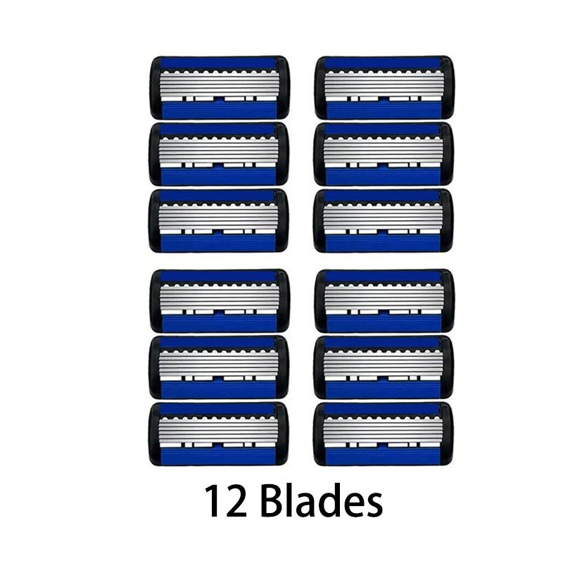 6-Layers Safety Razor Set High Quality Men Razor Sharp Stainless Steel Shaving Changeable Shaver Head Blade