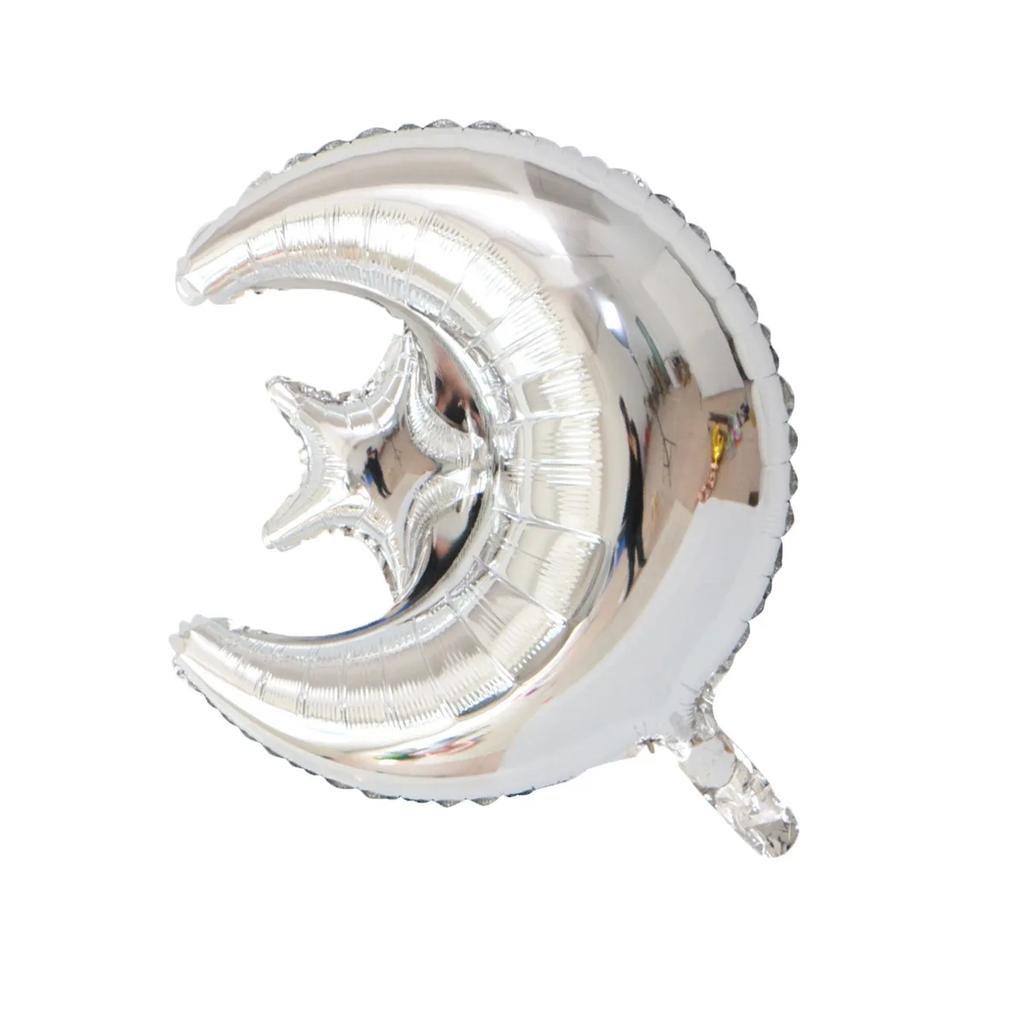 Moon and Star Balloons Rose Goldr Foil Balloons Suitable for Ramadan, Eid Al-Adha, Islamic New Year Themed Party Decorations