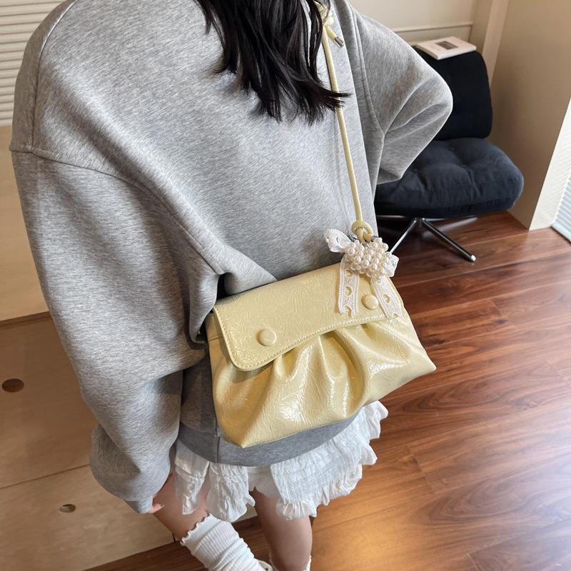 Bag Women's Folded Underarm Bag 2025 New Summer Trendy Foreign Style Versatile Casual Fashion Shoulder Crossbody Small Square Bag