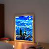 Light Painting Photo Frame Night Light Van Gogh Astral Art Office Decoration Bedroom Cuadros Decorativos Friends Gifts Moon Lamp