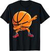 Dabbing Basketball Ball Funny Men Women Sports Player Dab T-Shirt