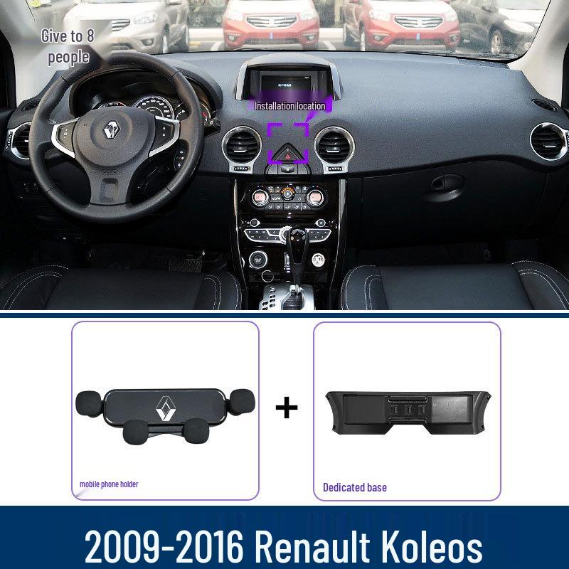 Držák na telefon do auta Renault Koleos Klipový držák