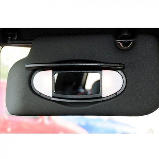 For BMW MINI Cooper R55 R56 R58 R60 Sun Visor Vanity Mirror Cover Black 2007-14