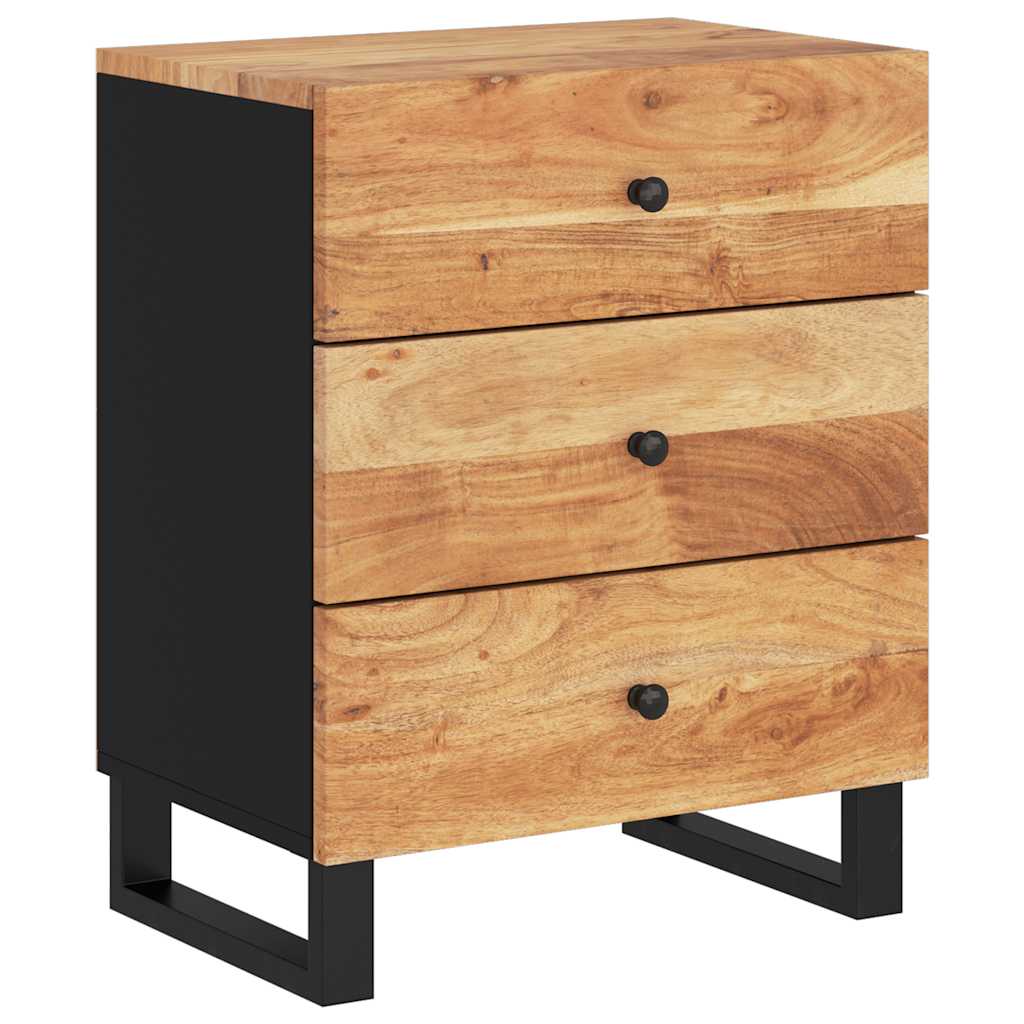 Nightstand 50 x 33 x 62 cm Solid Acacia Wood & Engineered Wood