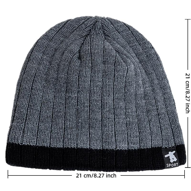 New Style Unisex Winter Hats Cap Plush Fur Lined Warm Streetwear Beanies For Men Woman Casual Winter Skiing Cap Knitted Hats