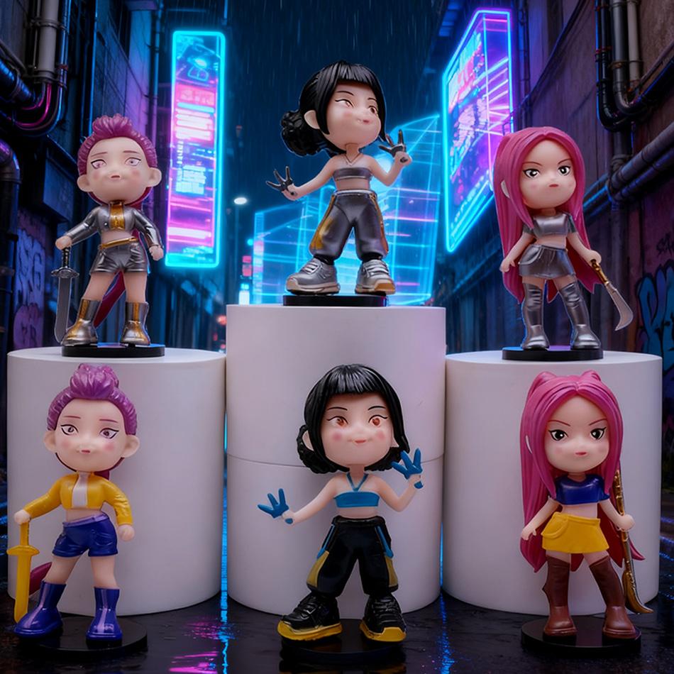 NEW Kpop Demon Hunters Figure Cartoon Hunters Y Action Figure PVC Desktop Decoration Model Doll Toy Kids Gift