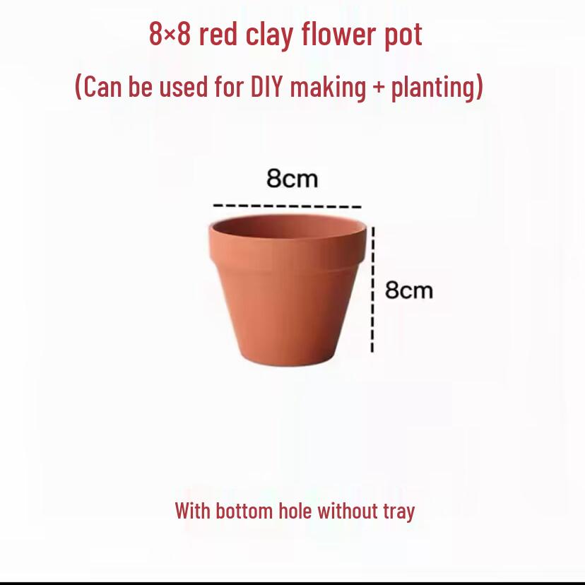 Terracotta Nordic Ceramic Flower Pot with Tray - Large, Coarse Pottery for Succulents and Pothos